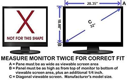 Blue Light Blocking Panel Dimensions and Screen Size for 32 inch TV and Monitor