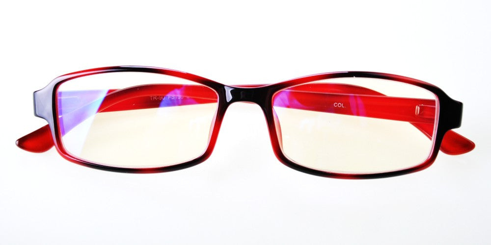 Blue Light Blocking Glasses, Help Prevent Macular Degeneration, Red Stripe Style 705, From EYES PC