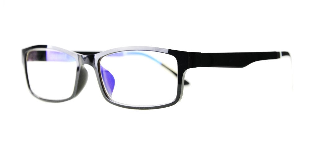 Blue Light Blocking Glasses, Reduce Eye Strain, Black Style 708, Adjustable Ear Piece, from EYES PC