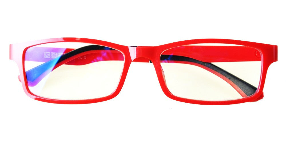 Blue Light Blocking Glasses, Help Prevent Macular Degeneration, Red Style 708, From EYES PC